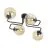Emibig Plafonnier Brendi Acier Noir | Convient pour 4x E14 - Max 10W