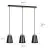 Emibig Suspension Luminaire Bolero Acier Noir | Convient pour 3x E27 - Max 15W