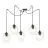 Emibig Suspension Luminaire Level Acier Noir | Convient pour 5x E27 - Max 15W