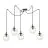 Emibig Suspension Luminaire Gigi Acier Noir | Convient pour 5x E14 - Max 10W