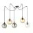 Emibig Suspension Luminaire Gigi Acier Noir | Convient pour 5x E14 - Max 10W