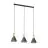 Emibig Suspension Luminaire Rosa Acier Noir | Convient pour 3x E27 - Max 15W