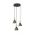 Emibig Suspension Luminaire Rosa Acier Noir | Convient pour 3x E27 - Max 15W