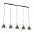 Emibig Suspension Luminaire Rosa Acier Noir | Convient pour 5x E27 - Max 15W