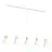 Emibig Suspension Luminaire Rosa Acier Blanc | Convient pour 5x E27 - Max 15W