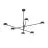 Emibig Plafonnier Natsu Acier Noir | Convient pour 6x GX53 - Max 12W