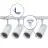 Bright Choice Ensemble complet Rail Monophasé Rail L 1 x 1 Mètre Blanc | incl. 4x Spot + GU10 2700K 3W Dimmable + Embout, Connecteur d’Alimentation et L -Connecteur