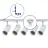 Bright Choice Ensemble complet Rail Monophasé Rail L 1 x 1,5 Mètre Blanc | incl. 5x Spot + GU10 2700K 3W Dimmable + Embout, Connecteur d’Alimentation et L -Connecteur