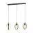 Eglo Suspension Luminaire Basildon Acier Bois Noir Brun | IP20 - Convient pour 3x E27 