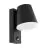 Eglo Applique Murale Caldiero Acier Anthracite | IP44 - Convient pour 1x E27 - Détecteur De Mouvement