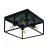 Eglo Plafonnier Silentina Acier Noir | IP20 - Convient pour 4x E27 