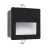 Eglo Applique Murale Aracena Aluminium Noir 3W 500lm - 840 Blanc Froid