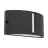 Eglo Applique Murale Poggiarello Noir Up & Down | IP54 - Convient pour 1x E14