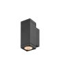 SLV Theo Pro S Up/Down Applique Murale Aluminium Anthracite 12W 1400lm - 827 Blanc Très Chaud | Extérieur - IP65