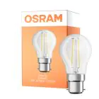 Osram Retrofit Classic LED B22d P45 Boule Filament Claire 4W 470lm - 827 Blanc Très Chaud | Équivalent 40W