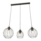 Emibig Suspension Luminaire Nando Acier Noir | Convient pour 3x E27 - Max 15W