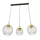 Emibig Suspension Luminaire Nando Acier Noir | Convient pour 3x E27 - Max 15W