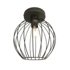 Emibig Plafonnier Nest Acier Noir | Convient pour 1x E27 - Max 15W
