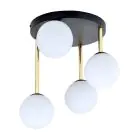 Emibig Plafonnier Dolce Acier Noir | Convient pour 4x E14 - Max 10W