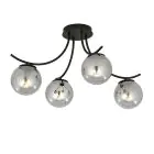 Emibig Plafonnier Boston Acier Noir | Convient pour 4x E14 - Max 10W