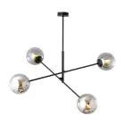 Emibig Suspension Luminaire Linéaire Acier Noir | Convient pour 4x E14 - Max 10W