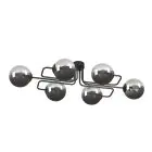 Emibig Plafonnier Brendi Acier Noir | Convient pour 6x E14 - Max 10W