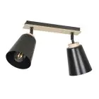 Emibig Plafonnier Atlas Acier Noir | Convient pour 2x E27 - Max 15W