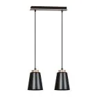 Emibig Suspension Luminaire Bolero Acier Noir | Convient pour 2x E27 - Max 15W