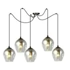 Emibig Suspension Luminaire Level Acier Noir | Convient pour 5x E27 - Max 15W