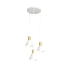 Emibig Suspension Luminaire Rosa Acier Blanc | Convient pour 3x E27 - Max 15W
