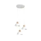 Emibig Plafonnier Seco Acier Blanc | Convient pour 3x E27 - Max 15W