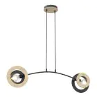 Emibig Suspension Luminaire Skiva Acier Noir | Convient pour 2x E27 - Max 15W