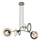 Emibig Suspension Luminaire Skiva Acier Noir | Convient pour 4x E27 - Max 15W