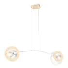 Emibig Suspension Luminaire Skiva Acier Blanc | Convient pour 2x E27 - Max 15W