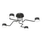 Emibig Plafonnier Kurage Acier Noir | Convient pour 4x GX53 - Max 12W