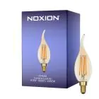 Noxion Lucent LED E14 Bougie Filament Ambre BA35 4.5W 400lm - 822 Blanc Très Chaud | Dimmable - Équivalent 35W