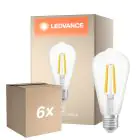 Lot 6x Ledvance Filament LED E27 Poire Claire 3.8W 806lm - 830 Blanc Chaud | Équivalent 60W