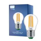 Philips MASTER LED Bougie Ultra Efficient E27 Boule Claire 2.3W 485lm - 827 Blanc Très Chaud | Équivalent 40W