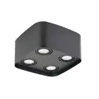 Eglo Plafond Spot Arenzano Acier Noir 18.8W 1380lm - 830 Blanc Chaud | Dimmable - Convient pour GU10