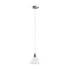 Eglo Suspension Luminaire Brenda Acier Nickel Satiné | Convient pour E27