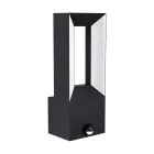 Eglo Applique Murale Riforano Aluminium Noir 5W 550lm - 830 Blanc Chaud | IP44 - Détecteur De Mouvement