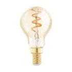 Eglo LED Boule E14 Filament Ambre 4W 145lm - 820 Blanc Très Chaud | Dimmable - Équivalent 15W