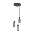 Eglo Suspension Luminaire Maione Acier Noir | IP20 - Convient pour 3x E27 