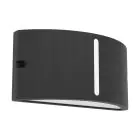 Eglo Applique Murale Poggiarello Noir Up & Down | IP54 - Convient pour 1x E14