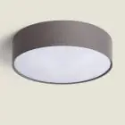 Bright Choice Plafonnier LED Rond Textile Gris | 500mm - Convient pour 3x E27 – Max 40W